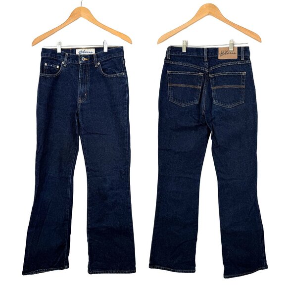 EXPRESS Bleus 100% Cotton High Waisted Dark Wash Mini Bootcut Denim Jeans - 5/6R - Picture 1 of 5